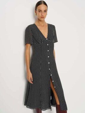Reformation Lise Dress in Caviar Dot